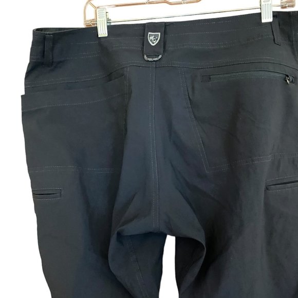 Kuhl Renegade Rock Climbing Hiking Pants Men 36x32 Ink Black Bottom Hem Cinch - Picture 11 of 16